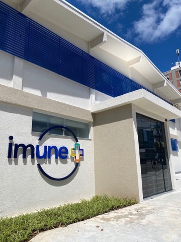 Fachada da clínica Imune+ em Mogi das Cruzes